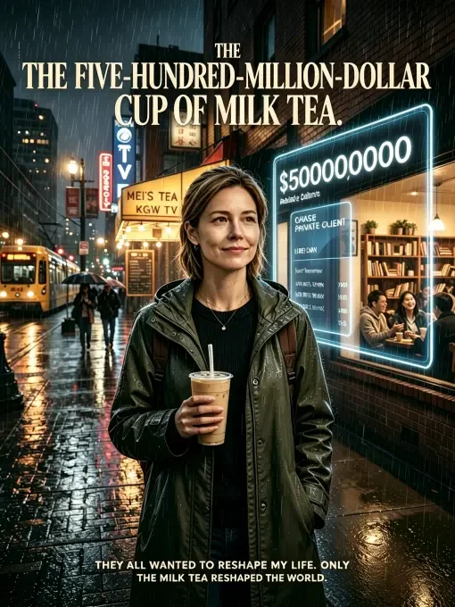 Poster THE FIVE-HUNDRED-MILLION-DOLLARCUP OF MILK TEA